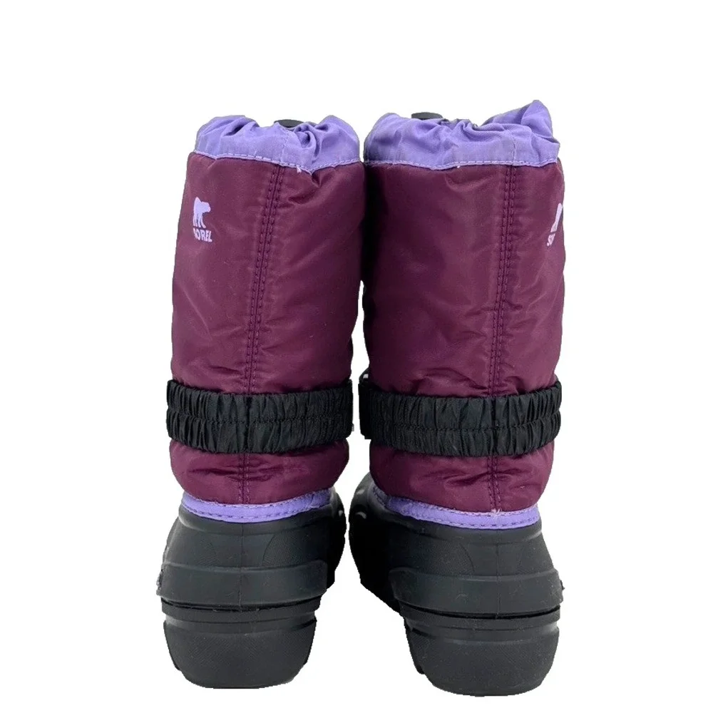 SOREL Kids Flurry Purple Waterproof Insulated Snow Boots Size 2 Purple Pink